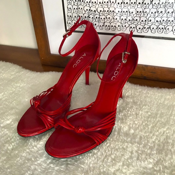 Red strappy ALDO stilettos Size 39